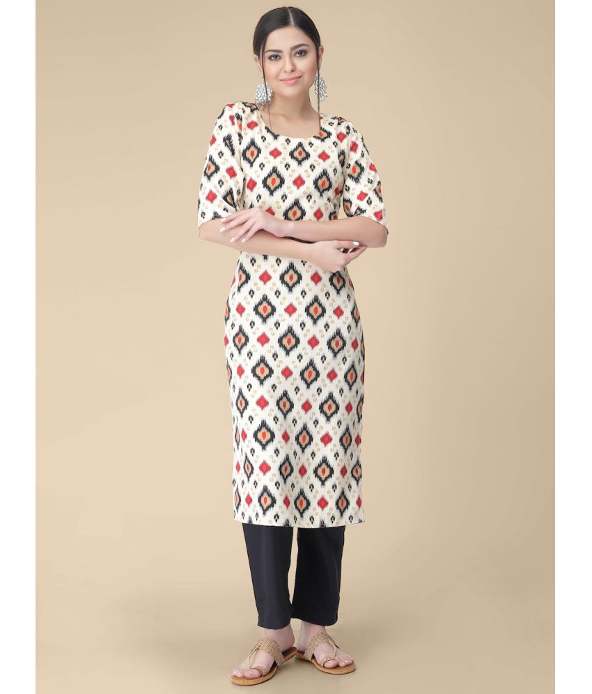     			Etnicbasket - Multicolor Crepe Women's Straight Kurti ( Pack of 1 )