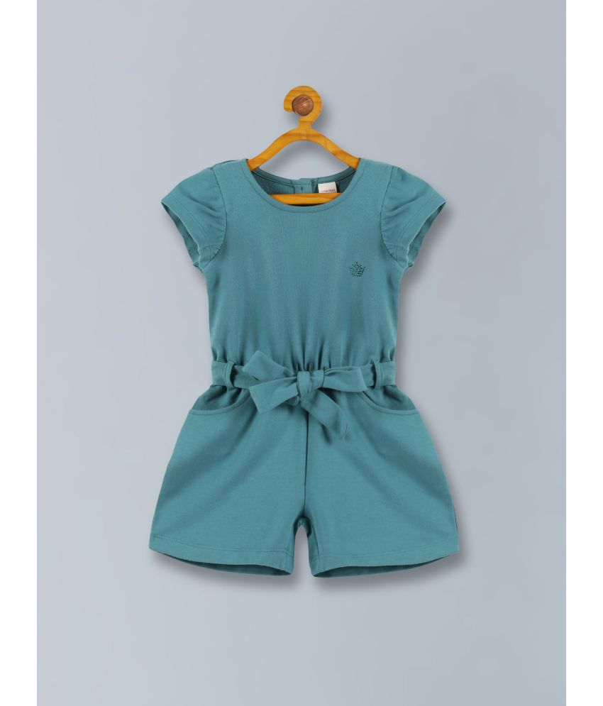     			PLUM TREE - Blue Rayon Girls Jumpsuit ( Pack of 1 )