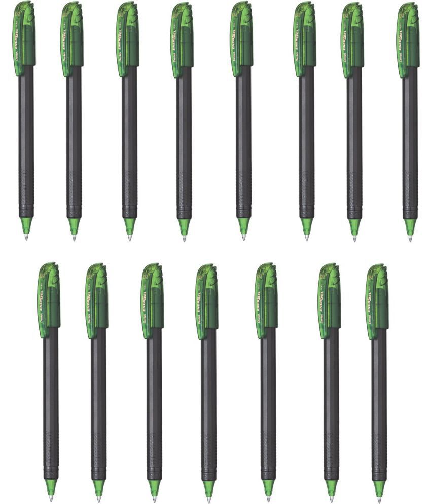     			Pentel Energel Bl417 - 15 Lime Green Ink Color Roller Ball Pen (Pack Of 15, Lime Green)