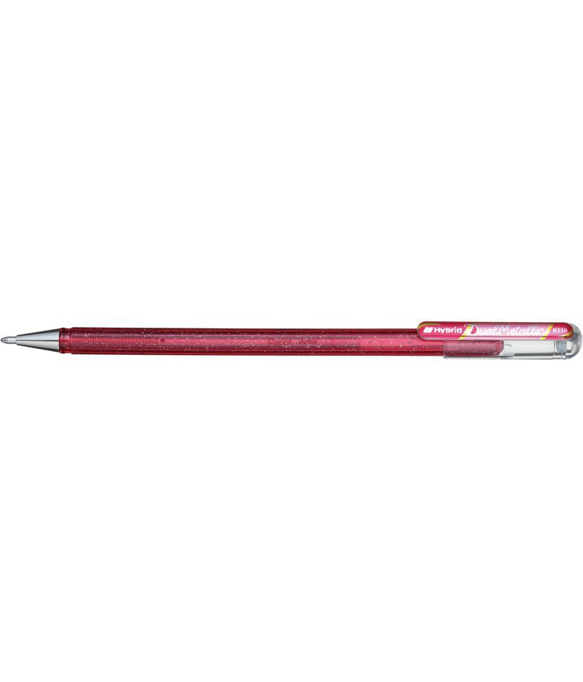     			Pentel Hybrid Dual Metallic Gel Pen (Pack Of 3, Pink+Metallic Pink)