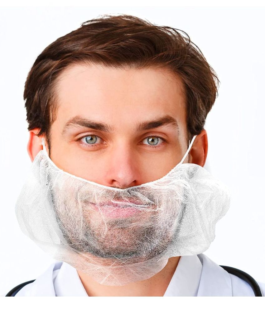     			SP Non woven Beard Mask White Pack of 100 Pieces