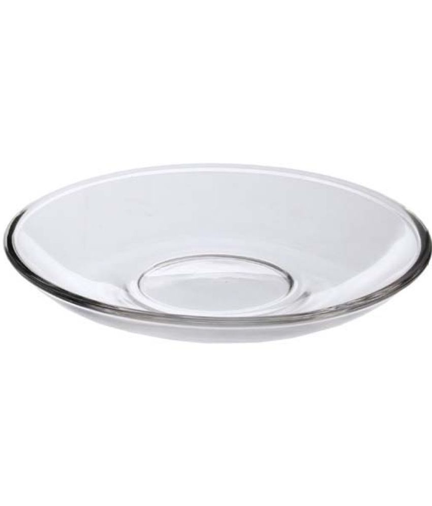     			Somil 1 Pcs Glass Transparent Dessert Plate