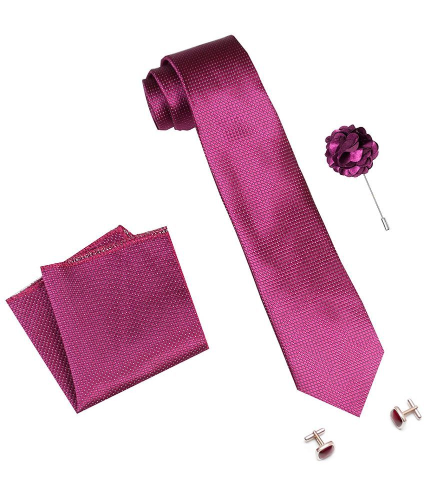     			Axlon Purple Dots Silk Necktie