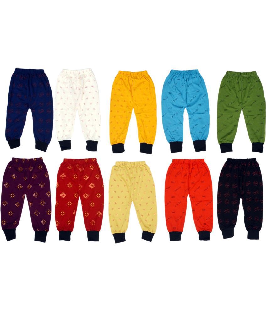    			DIAMOND EXPORTER - Multi Color Cotton Trackpant For Baby Boy,Baby Girl ( Pack of 10 )