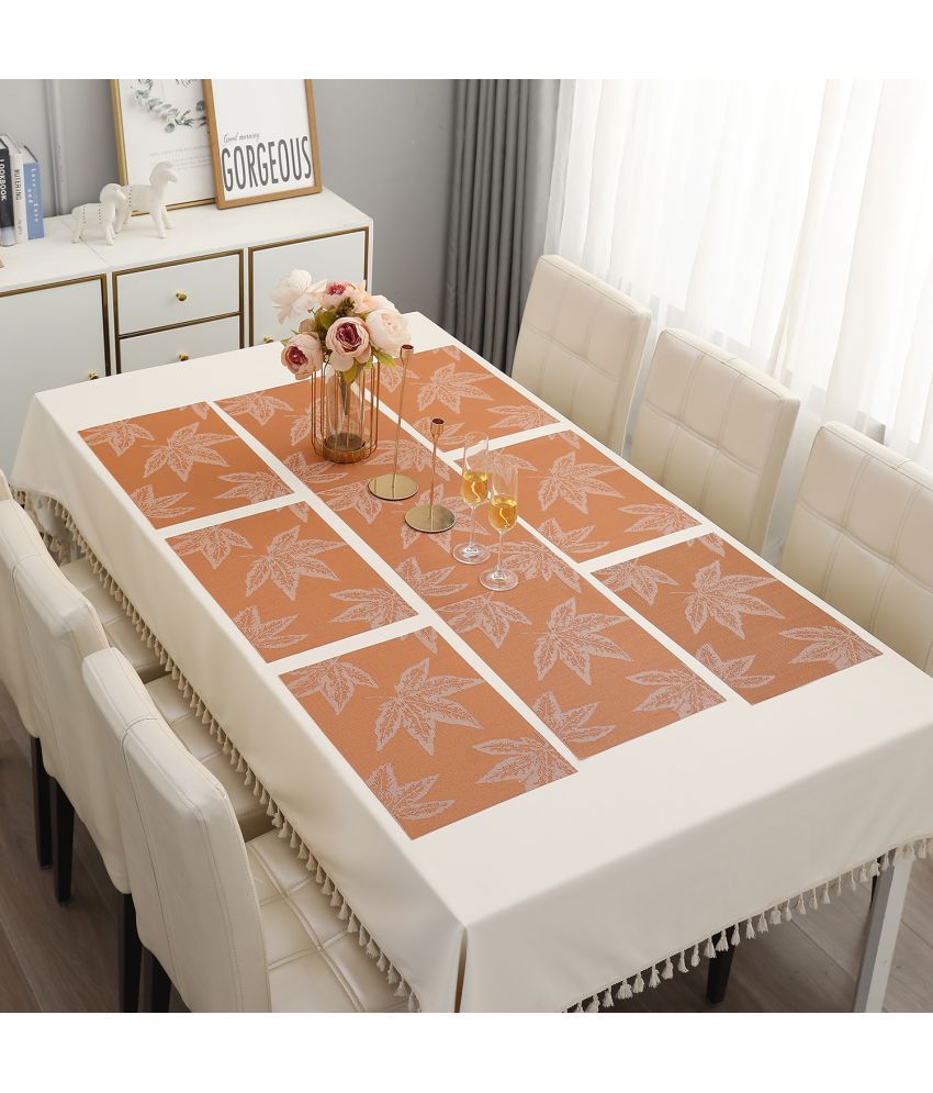     			HOKIPO PVC 6 Seater Table Runner & Mats ( 135 cm x 30 cm ) Set of 7 - Orange