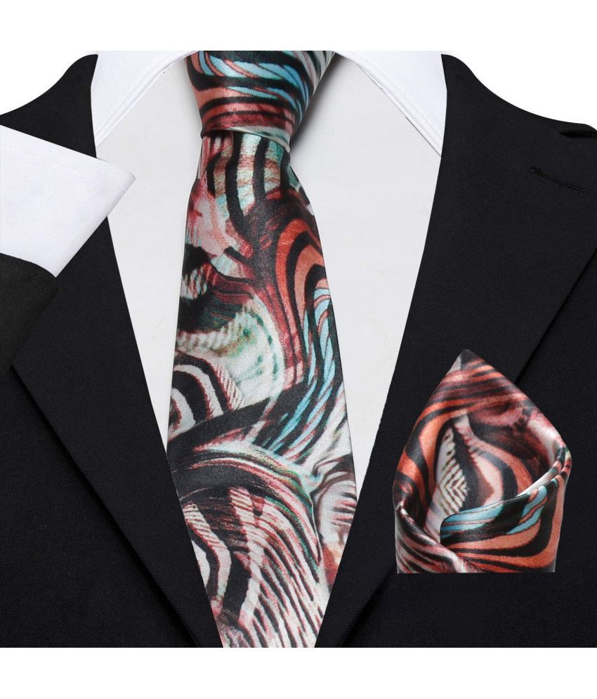     			Axlon Black Floral Silk Necktie