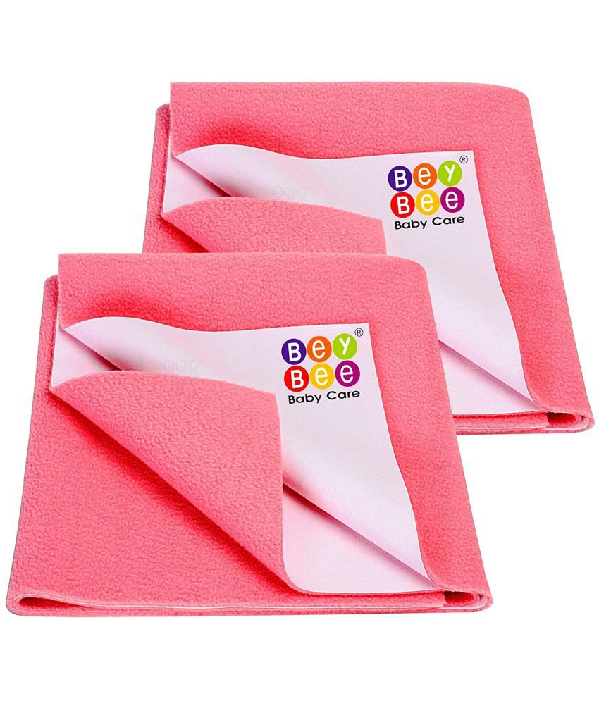     			Beybee - Pink Laminated Bed Protector Sheet ( Pack of 2 )