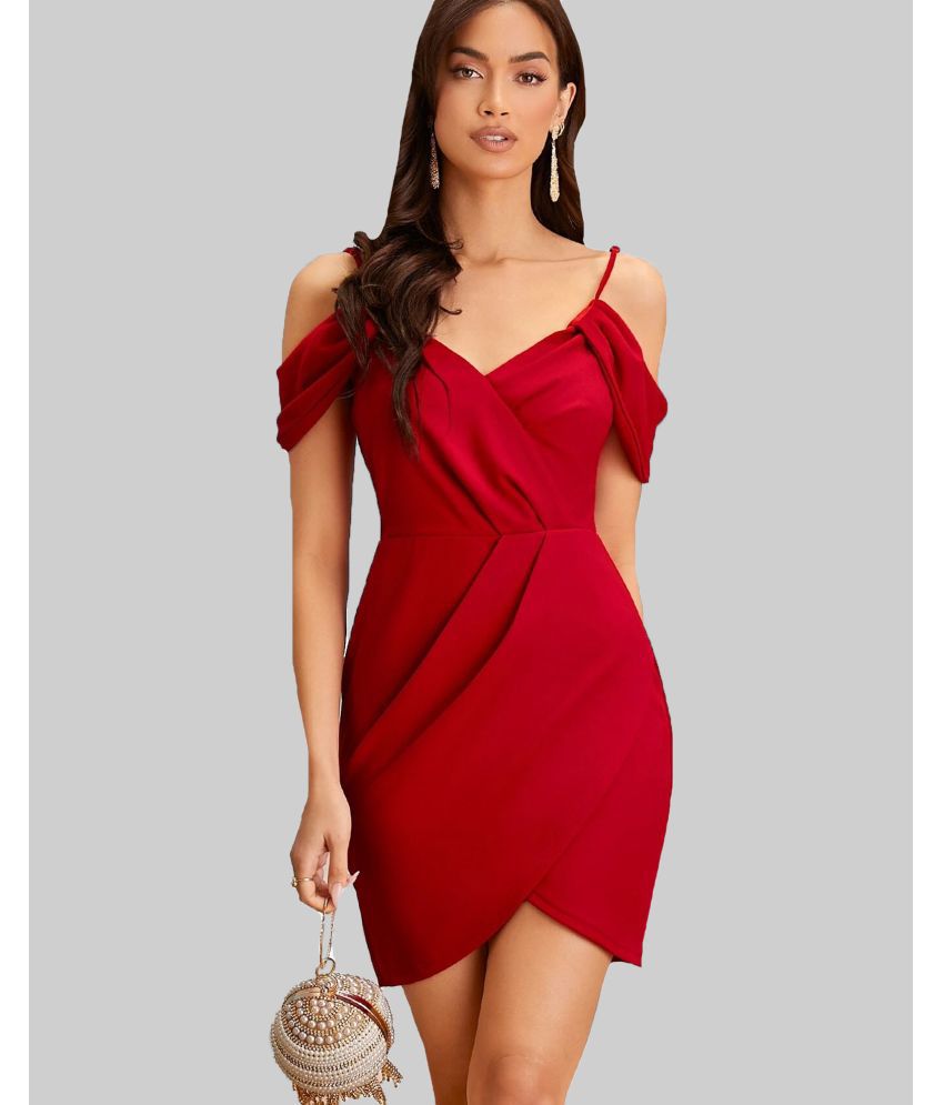    			Addyvero - Red Cotton Blend Women's Bodycon Dress ( Pack of 1 )