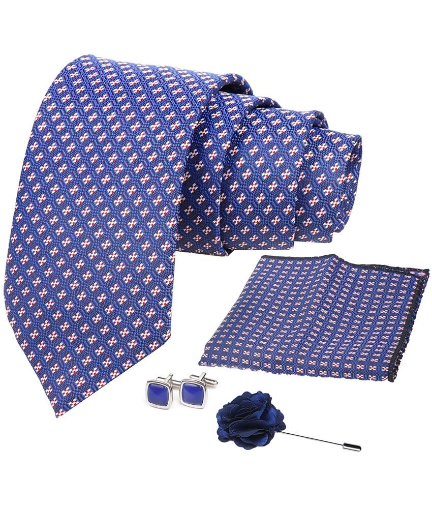     			Axlon Blue Dots Silk Necktie