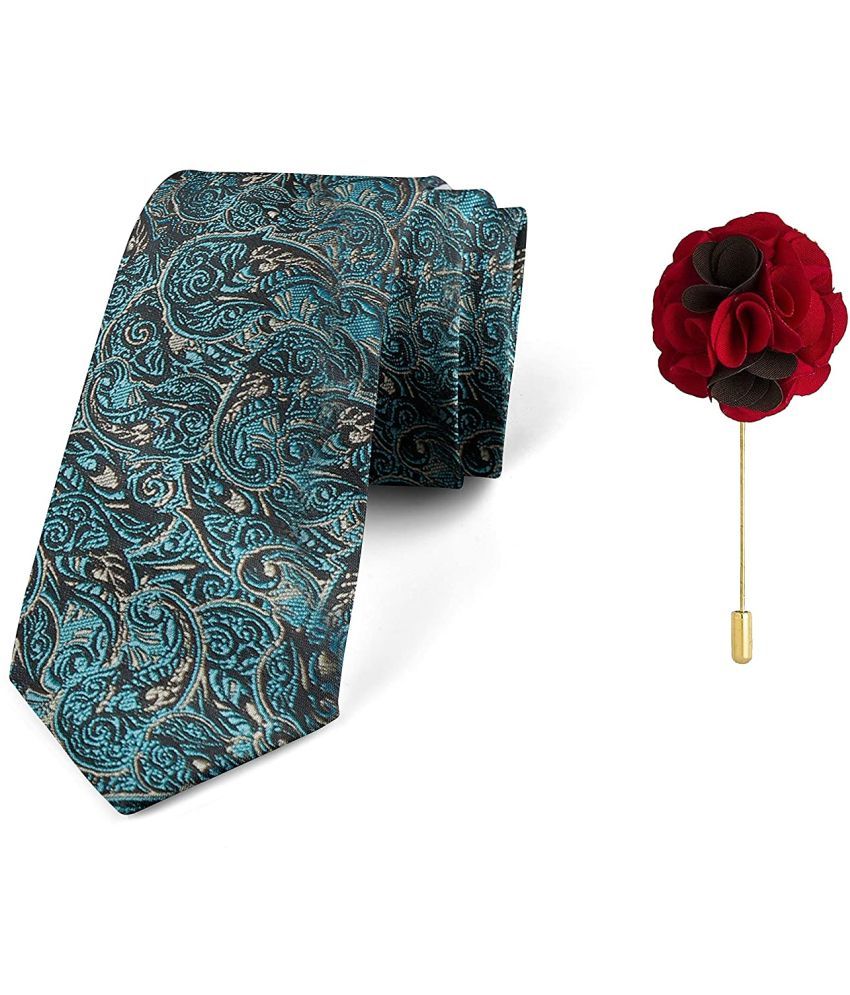     			Axlon Blue Floral Silk Necktie