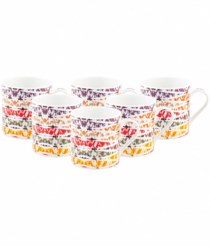     			GoodHomes - Bone China Single Walled Coffee Cup 220 ml ( Pack of 6 )