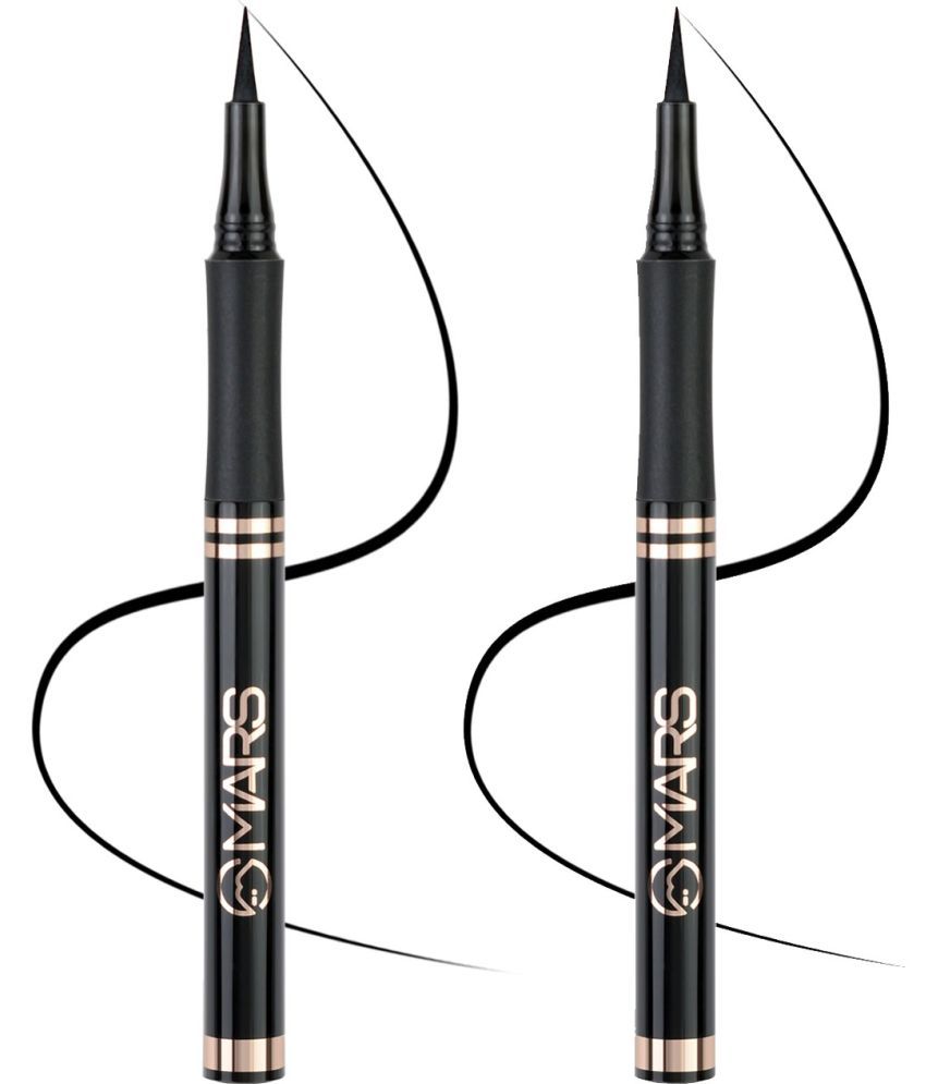     			MARS Ultra Fine Smudge and Water Proof Eyeliner Pack of 2 6 ml (Jet Black)