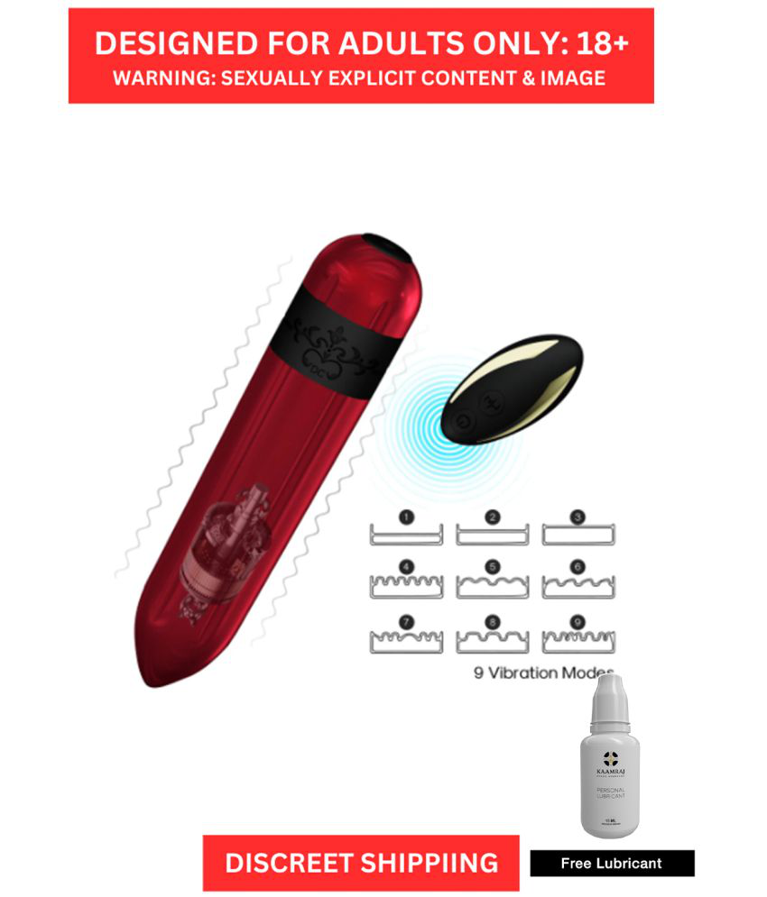     			Multifrequency bullet vibrator with remote controller and a free lubricant