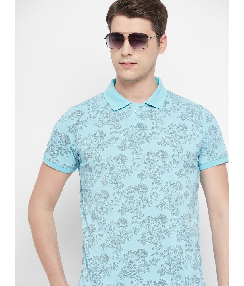     			OGEN - Sky Blue Cotton Blend Regular Fit Men's Polo T Shirt ( Pack of 1 )