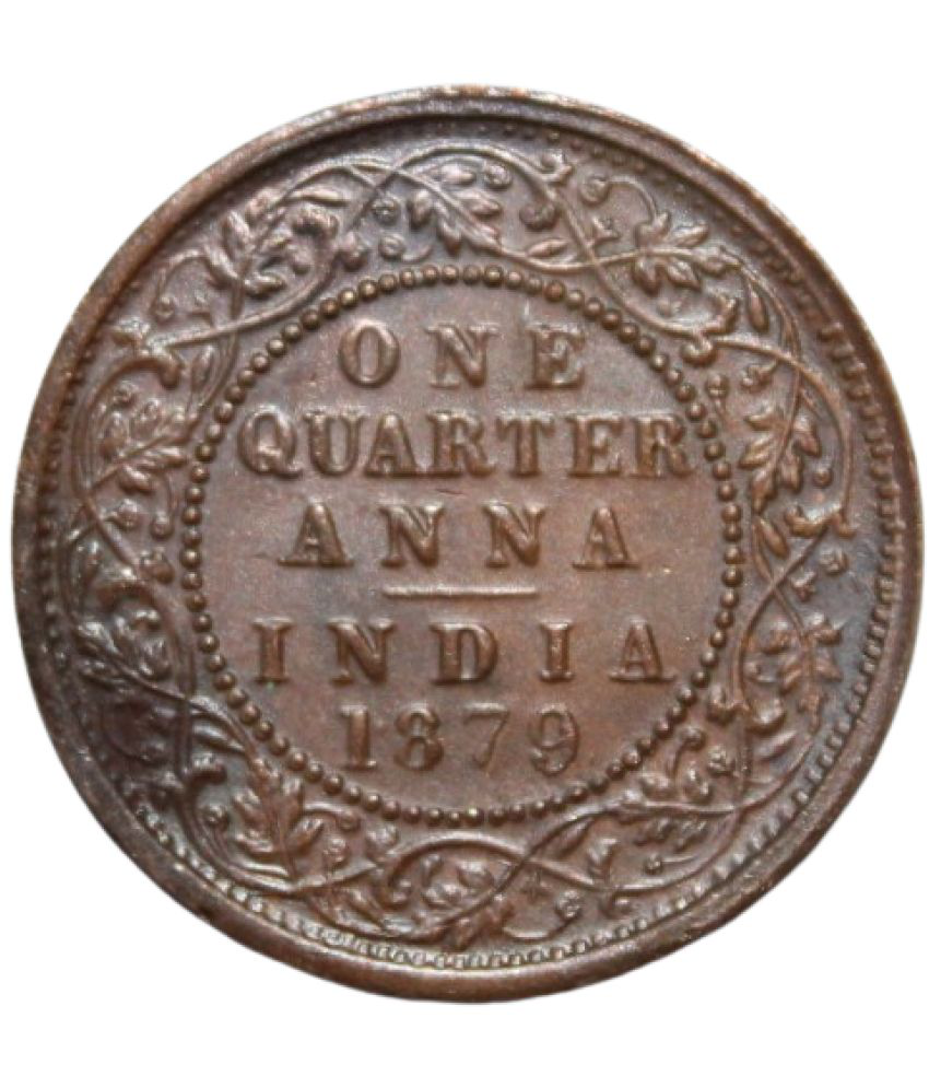     			PRIDE INDIA - 1 Quarter Anna (1879) Victoria Empress 1 Numismatic Coins