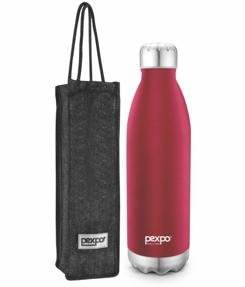     			Pexpo 1800ml 24 Hrs Hot and Cold Flask with Jute-bag, Electro Vacuum insulated Bottle (Pack of 1, Crimson Red)
