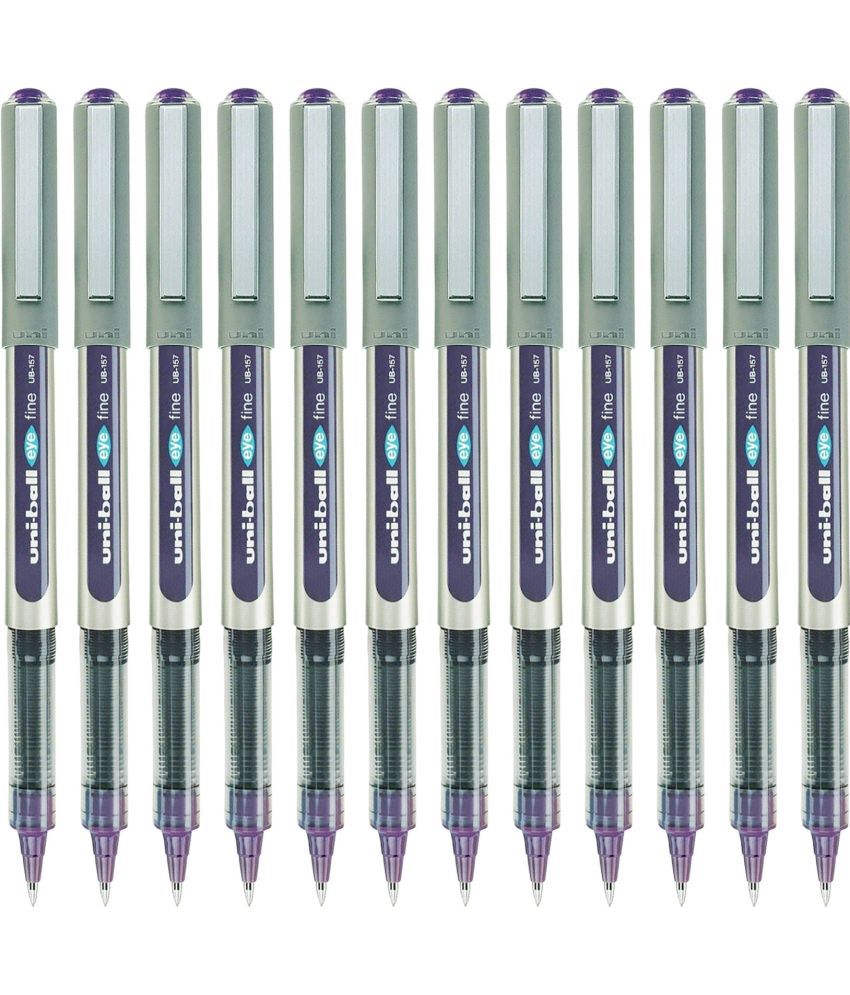     			Uni-Ball Eye Ub157 Fine 0.7Mm Violet Roller Ball Pen (Pack Of 12, Violet)