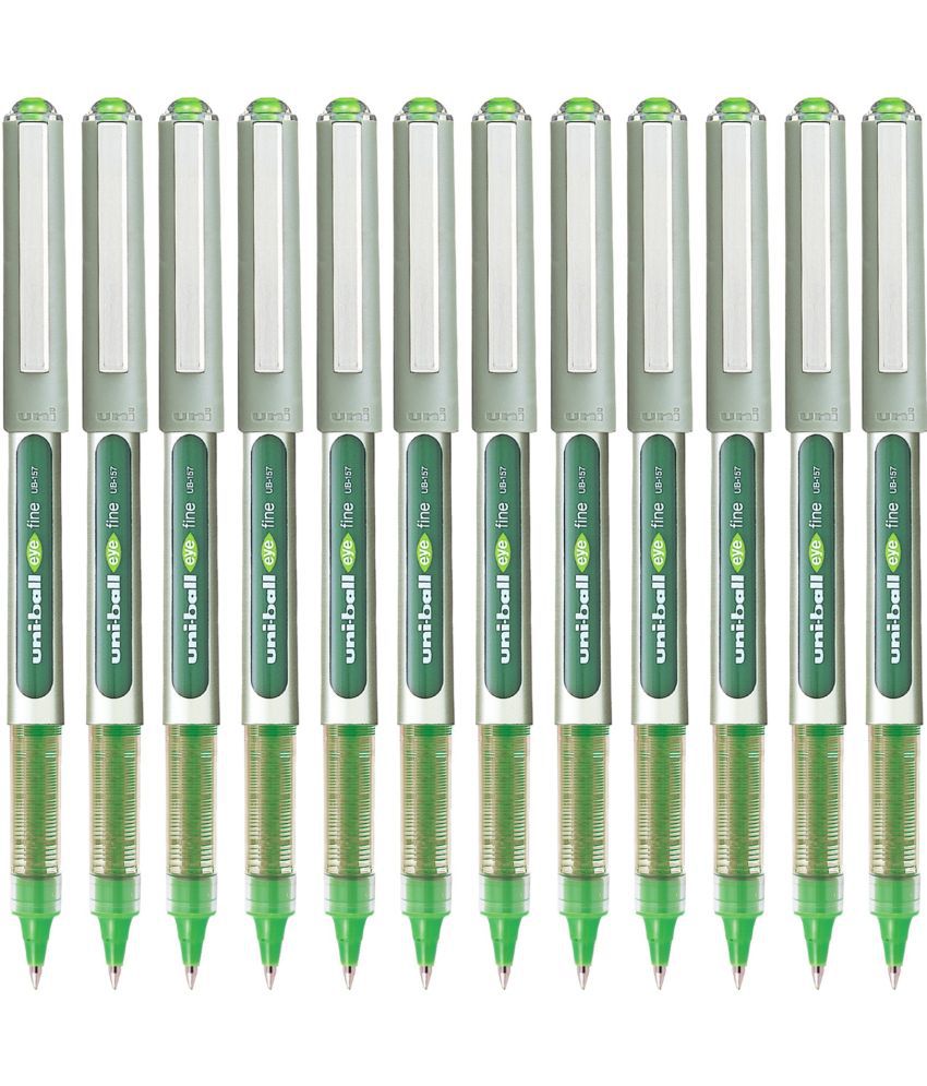    			Uni-Ball Eye Ub157 Fine 0.7Mm Light Green Roller Ball Pen (Pack Of 12, Light Green)
