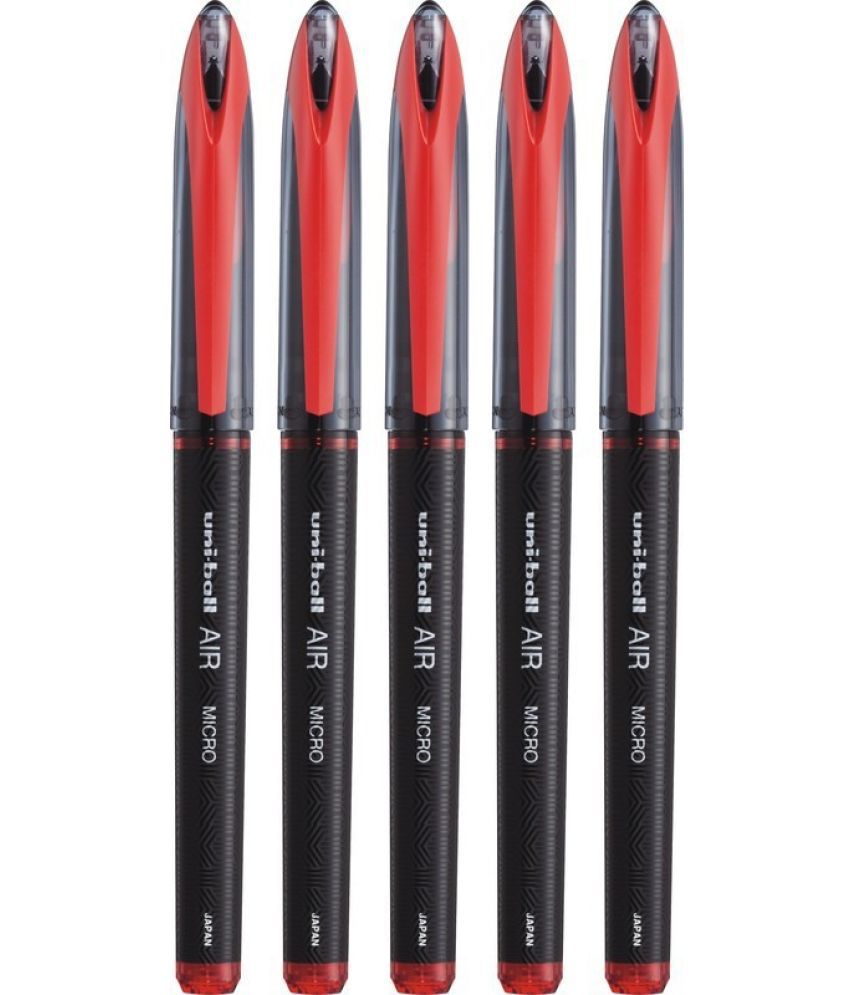     			Uni Ball Air Roller Ball Pen (Pack Of 5, Red)