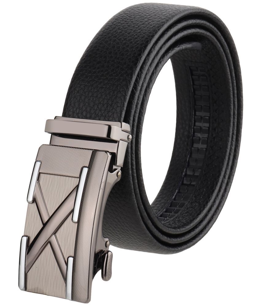     			Zacharias - Black Leather Men's Casual Belt ( Pack of 1 )