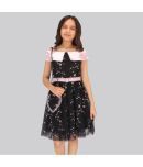 Cutecumber Satin Frock For Girls ( Pack of 1 , Black )