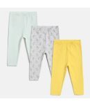 MINI KLUB Pack of 3 Baby Girls Cotton Legging ( Multi )