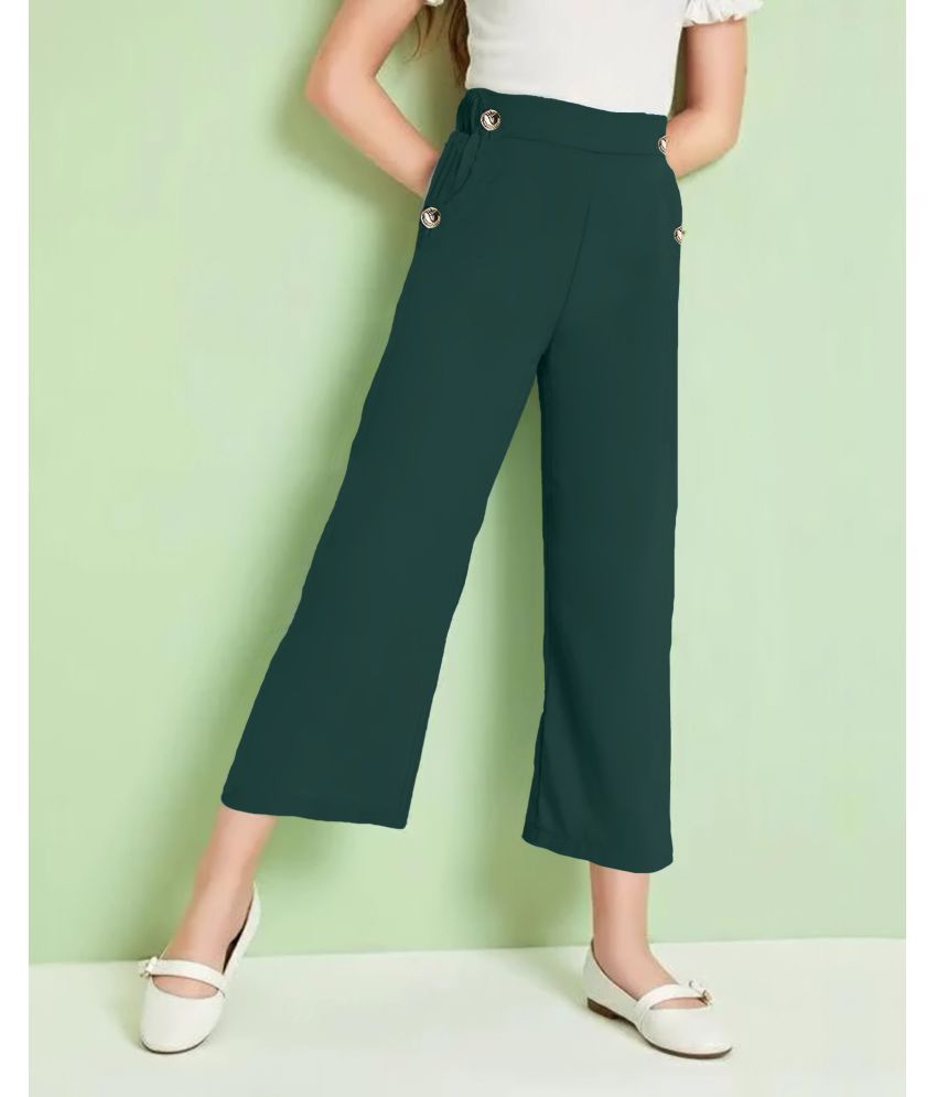     			Addyvero Regular Fit Girls Dark Green Trousers
