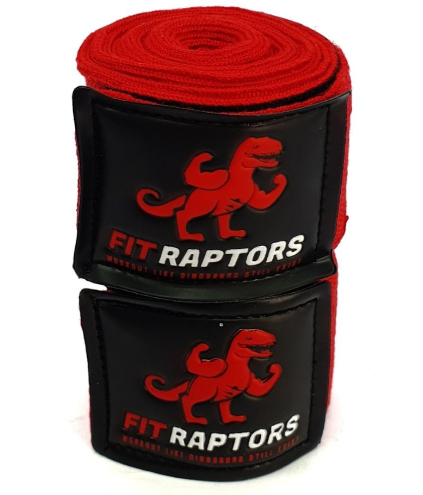     			FITRAPTORS - Red Cotton Hand Wrap ( 1 Pair )
