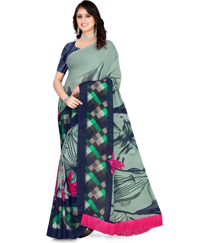     			LEELAVATI - Multicolor Georgette Saree With Blouse Piece ( Pack of 1 )