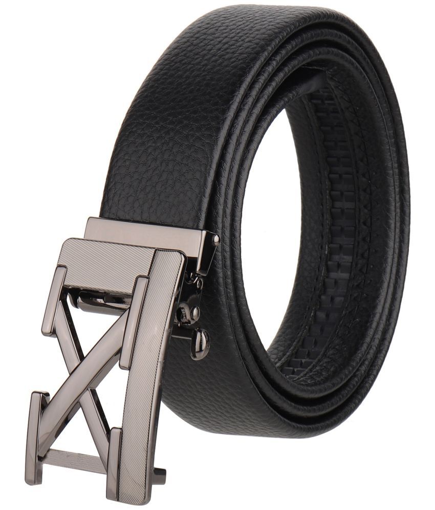     			Zacharias - Black Leather Men's Casual Belt ( Pack of 1 )