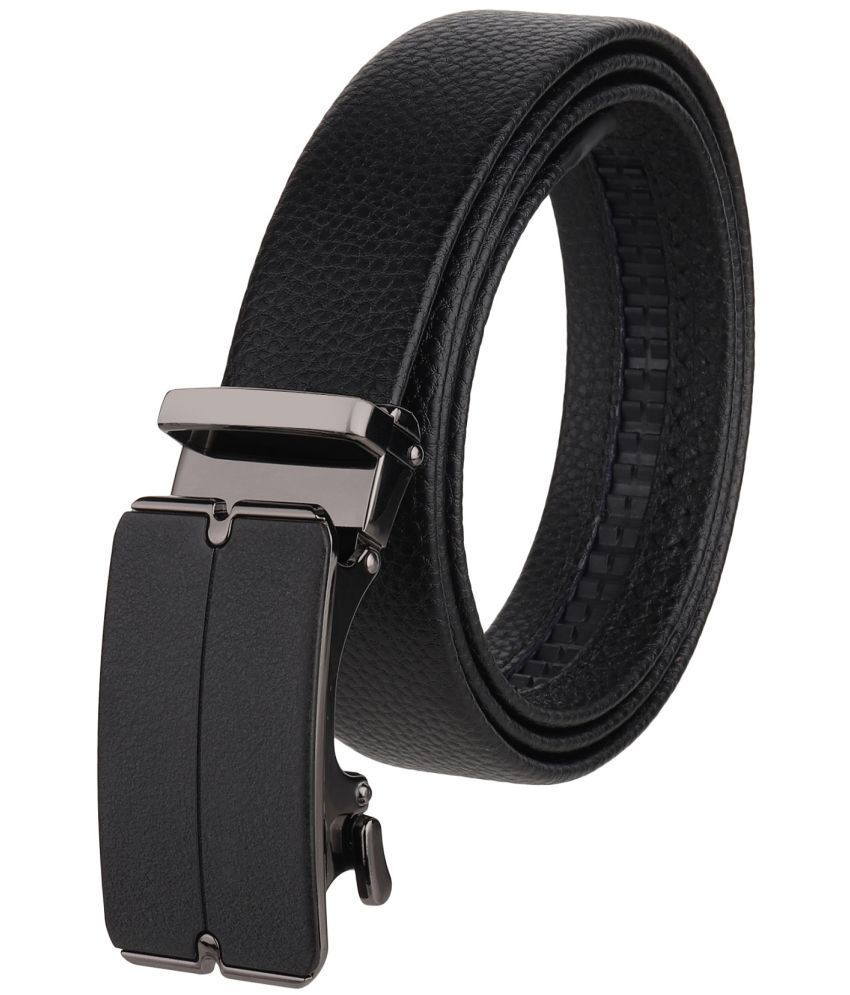     			Zacharias - Black Leather Men's Casual Belt ( Pack of 1 )