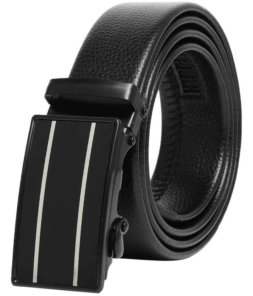     			Zacharias - Black Leather Men's Casual Belt ( Pack of 1 )