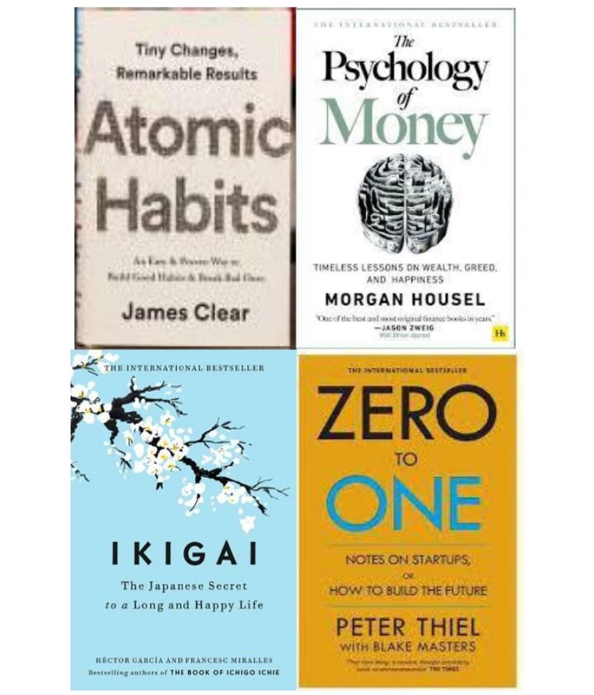     			Atomic Habits + The Psychology of Money + Ikigai + Zero To One