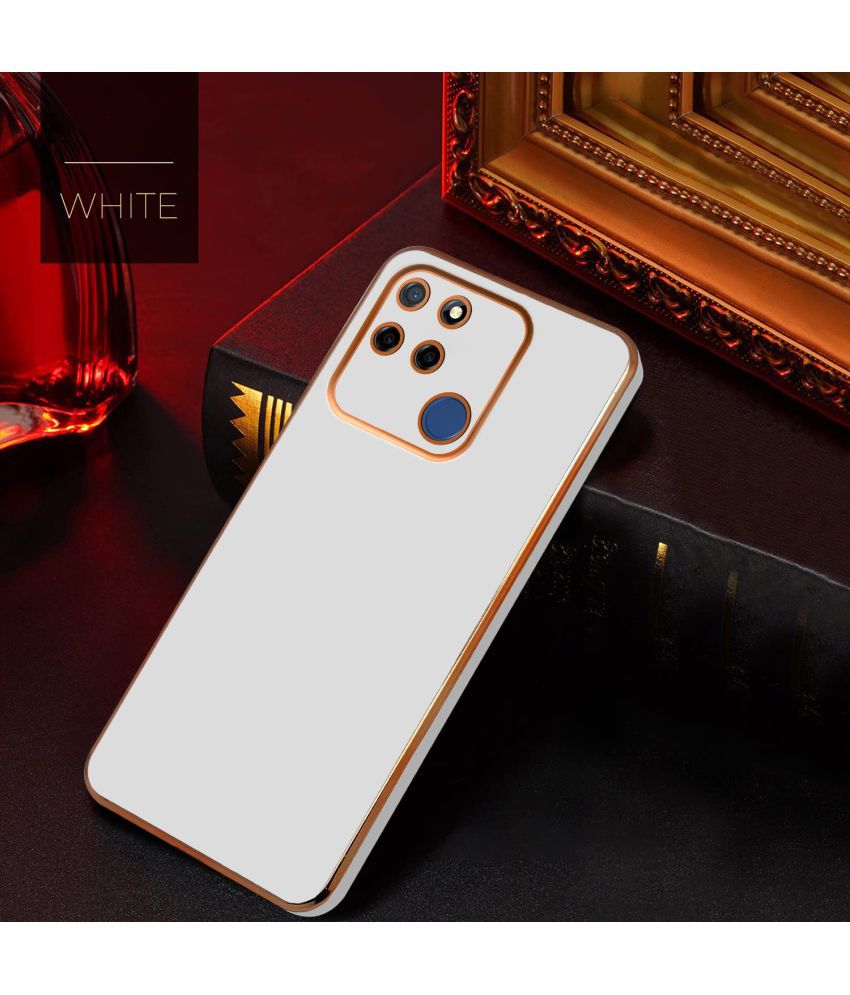     			Bright Traders - White Silicon Silicon Soft cases Compatible For Realme Narzo 50A ( Pack of 1 )