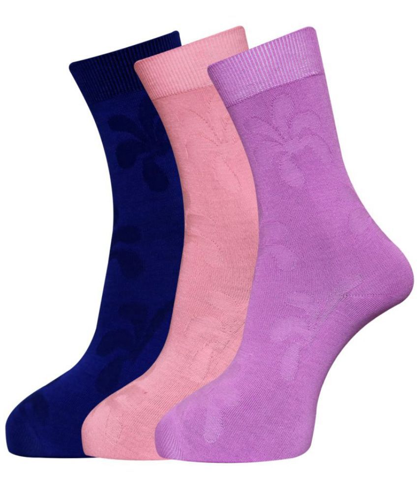     			Dollar - Multicolor Woollen Women's Mid Length Socks ( Pack of 3 )