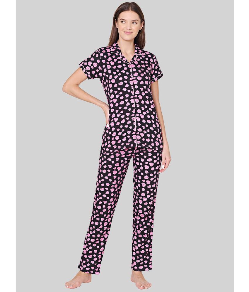     			Bodycare - Black Cotton Women's Nightwear Nightsuit Sets ( Pack of 1 )