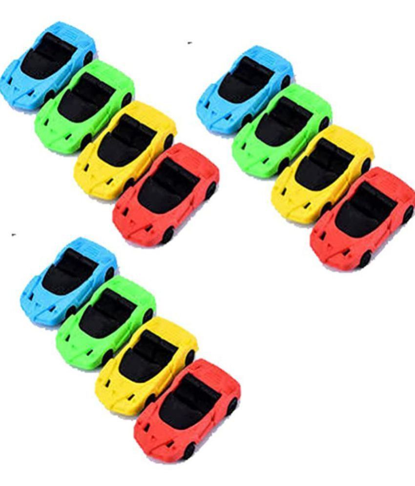     			Car Shape Eraser - Pack of 12