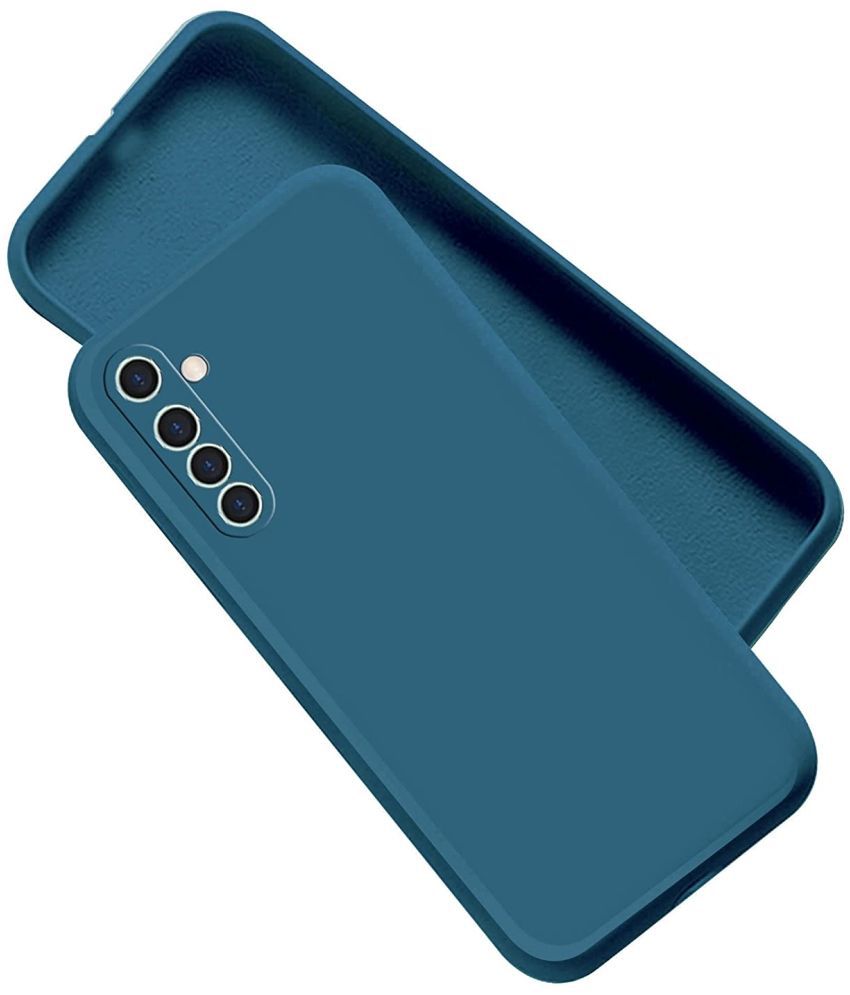     			Case Vault Covers - Blue Silicon Plain Cases Compatible For Realme 6I ( Pack of 1 )