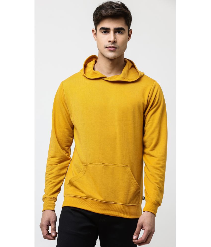     			Leotude - Mustard Fleece Regular Fit Men's Sweatshirt ( Pack of 1 )