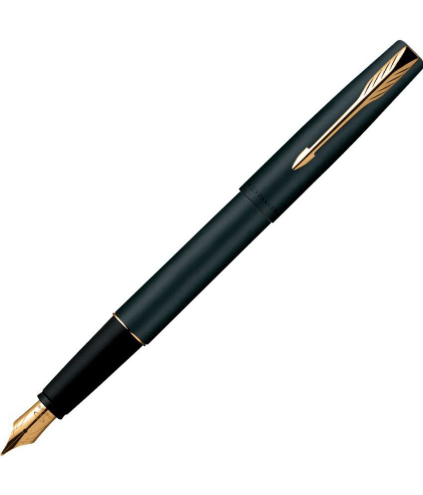     			Parker Frontier Matte Black Gold Trim Fountain Pen