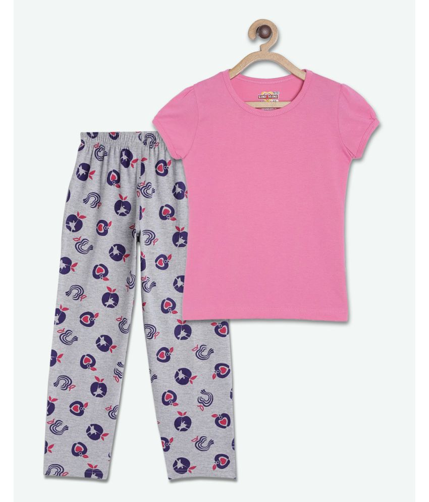    			Sini Mini - Pink Cotton Girls Shirt With Pants ( Pack of 1 )
