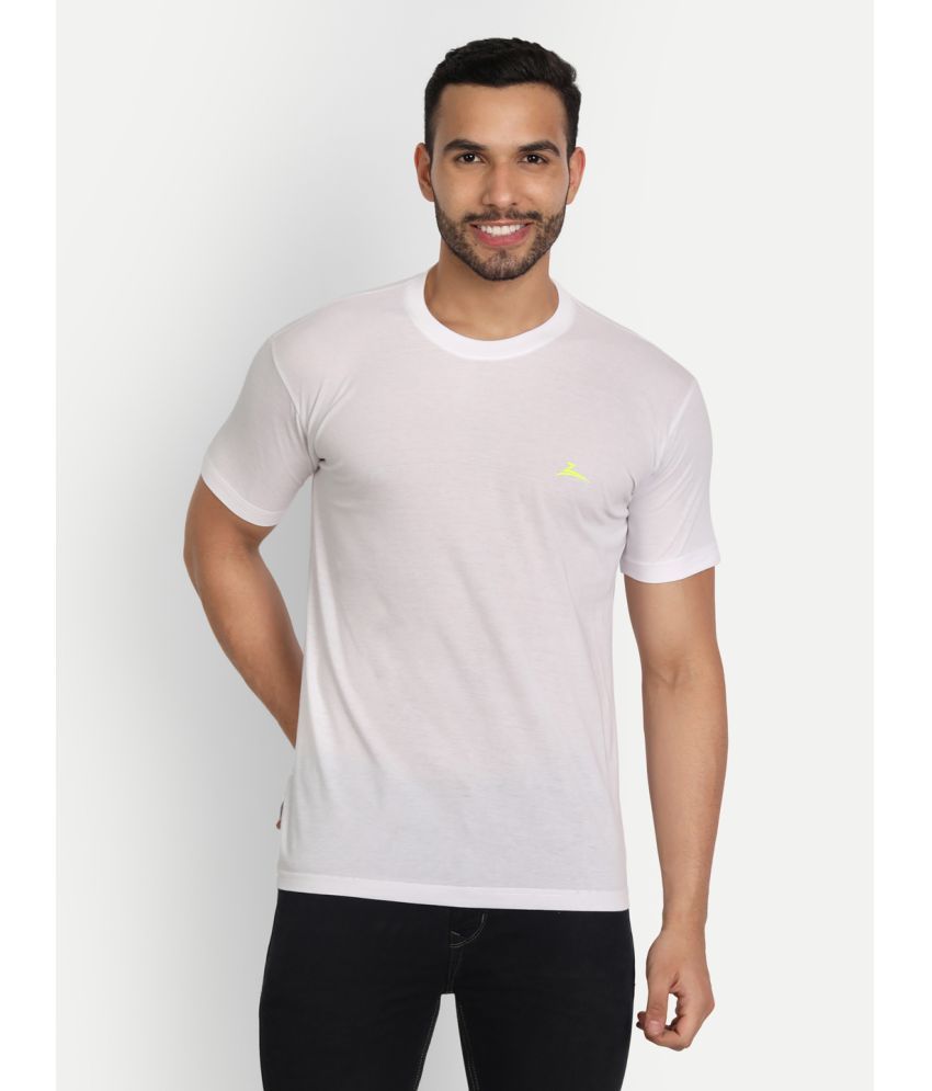     			Zeffit - White Cotton Blend Regular Fit Men's T-Shirt ( Pack of 1 )