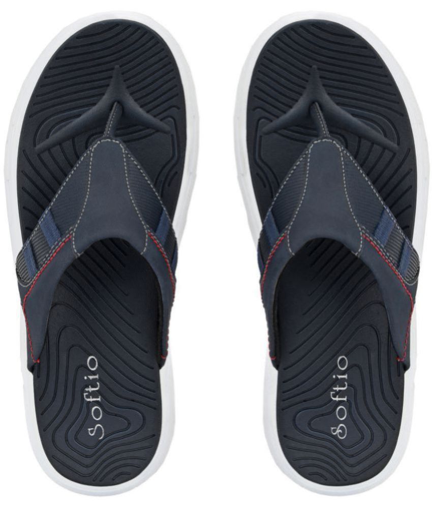     			softio - Blue Men's Thong Flip Flop