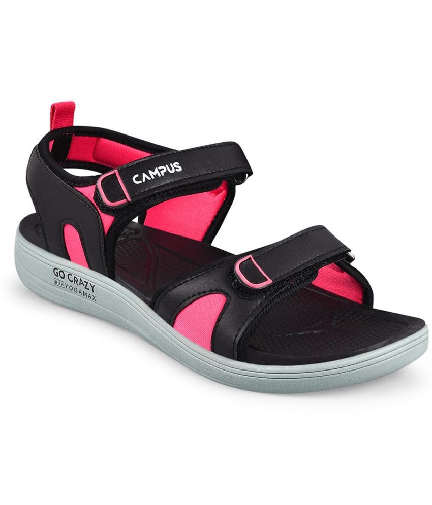     			Campus Black Floater Sandals