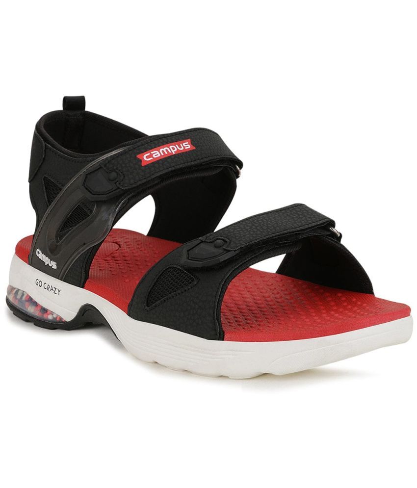     			Campus - Black Men's Floater Sandals