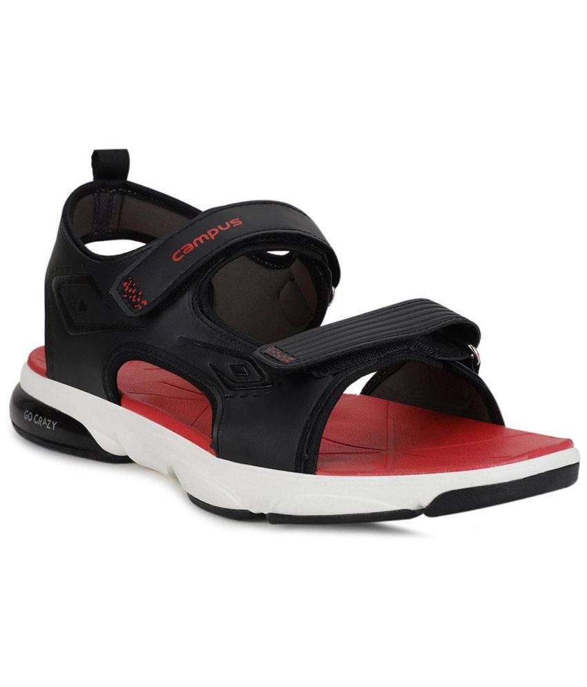     			Campus - Black Men's Floater Sandals