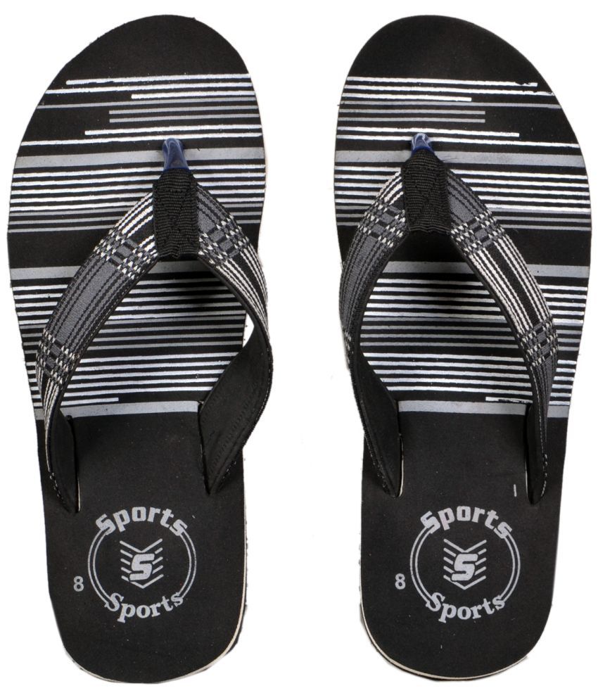     			Crazy Bunny - Black Men's Thong Flip Flop