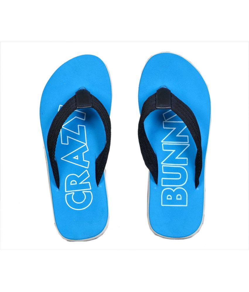     			Crazy Bunny - Blue Men's Thong Flip Flop