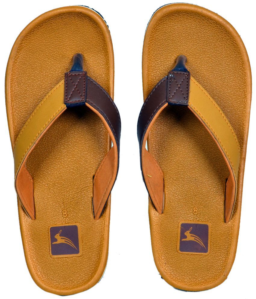     			Crazy Bunny - Tan Men's Thong Flip Flop