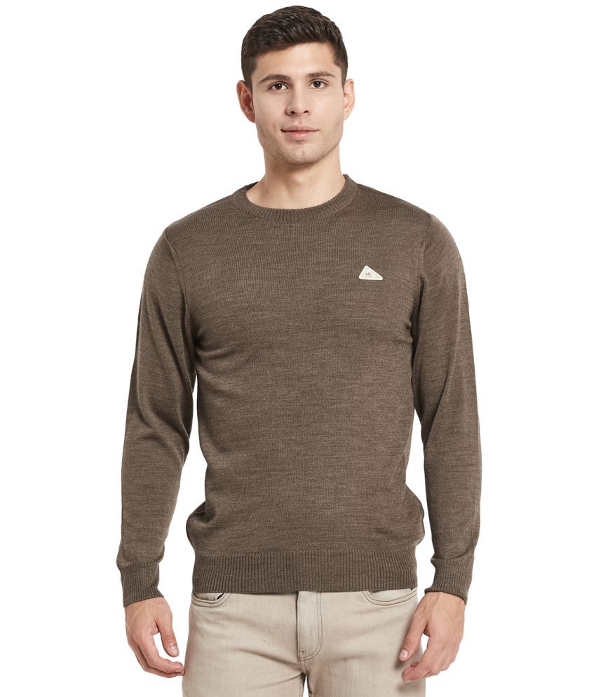     			Monte Carlo - Brown Woollen Blend Men's Regular Fit Pullover Sweater ( Pack of 1 )